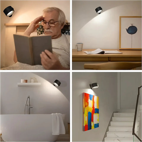 GlowyWall Lamp - Modern Ontwerp - Warme Kleur Oplaadbaar via USB Waterdicht - Perfect voor Thuisgebruik