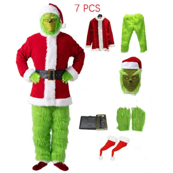 Grinch Kerstmis Kostuum - Compleet met Accessoires voor een Feestelijke Uitstraling