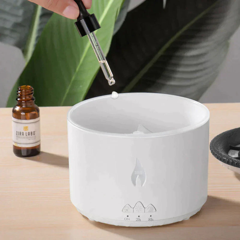 Aroma Diffuser - Vulkanisch Effect - Draagbaar - Ideaal voor Ontspanning - Oranje/blauwe LED - Home Fragrance &