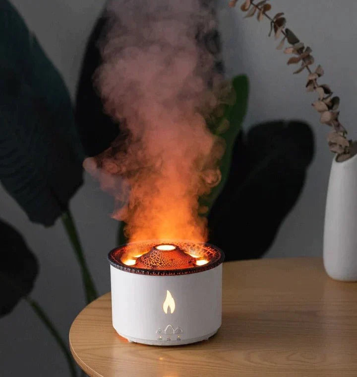 Aroma Diffuser - Vulkanisch Effect - Draagbaar - Ideaal voor Ontspanning - Oranje/blauwe LED - Home Fragrance &