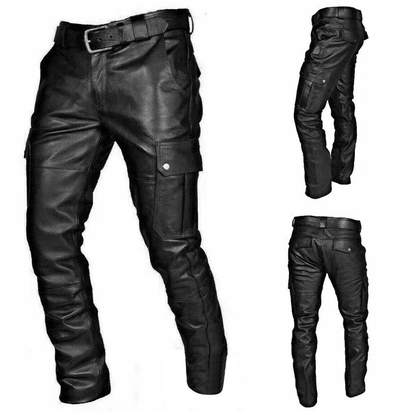 Bikerbroek Heren - Charlie - PU-leer - Perfect voor Elke Dag - Zwart / S - Men’s Biker Pants