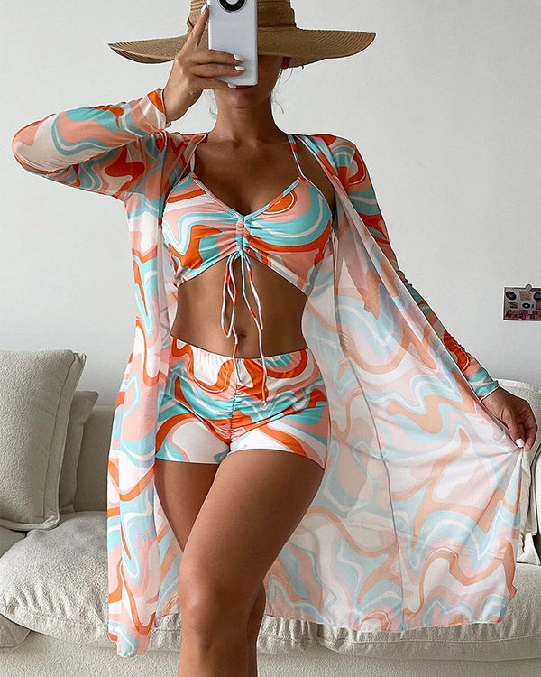 Bikini Dames - Vakantie Collectie - Print - Zomer - Oranje / S - Swimwear