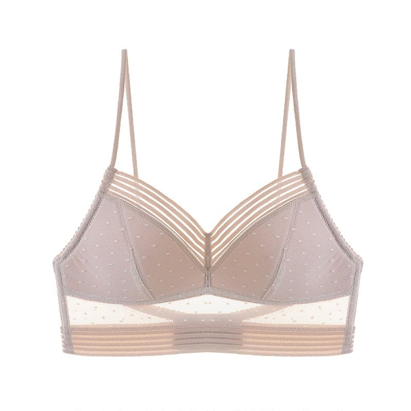 Bralette - V-hals - Draadloos Kant Ondersteunend - Perfect voor Elke Gelegenheid - Beige / S=32/70 - Bralettes