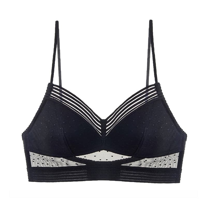 Bralette - V-hals - Draadloos Kant Ondersteunend - Perfect voor Elke Gelegenheid - Zwart / S=32/70 - Bralettes