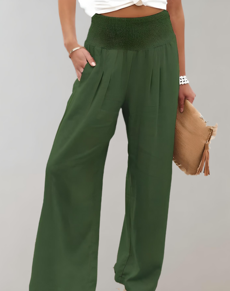 Broek - Erica Collectie - Hoogwaardige Materialen - Perfect voor Elke Gelegenheid - Groen / 34 - Dames Trousers