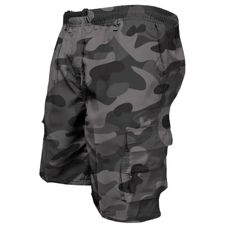 Capri Shorts Heren - Casual - Ademend Katoen - Perfect voor Zomeractiviteiten - Groen camouflage / S - Heren Capri