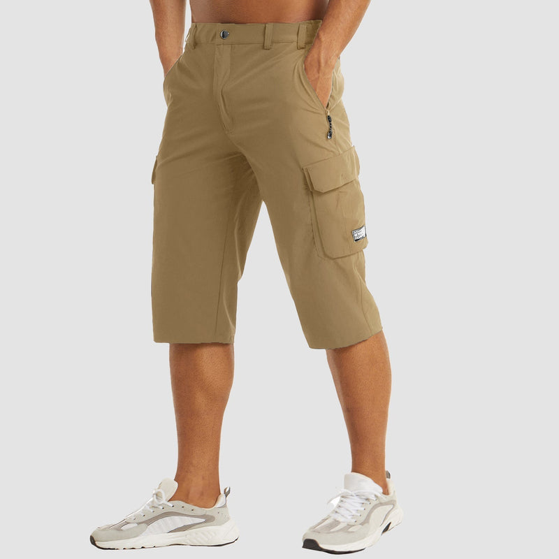 Cargo Shorts - Cliff - Sneldrogend Hoogwaardige Materialen Ruime Cargozakken - Ideaal voor Avonturen - Bruin / 46