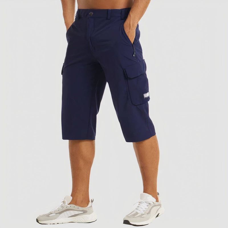 Cargo Shorts - Cliff - Sneldrogend Hoogwaardige Materialen Ruime Cargozakken - Ideaal voor Avonturen - Blauw / 46