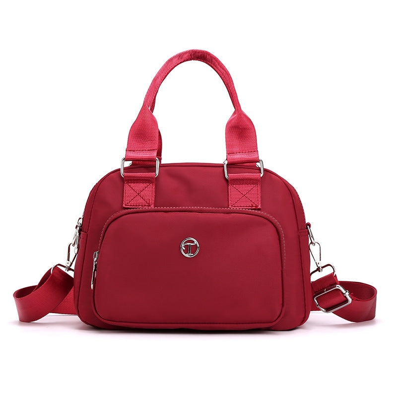 Casual Handtas - Modieus - Waterdicht Nylon Ruime Capaciteit - Perfect voor Elke Gelegenheid - Rood - Handtassen