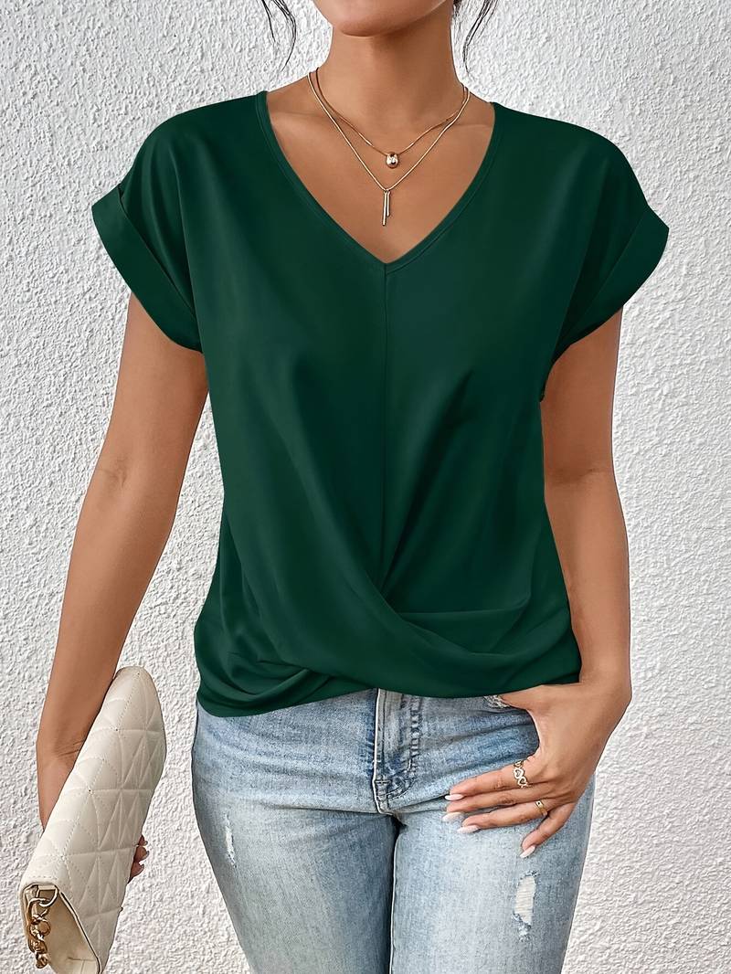 Casual T-shirt - Tiziana™ - Licht elastisch Polyester - Perfect voor Zomeruitstapjes