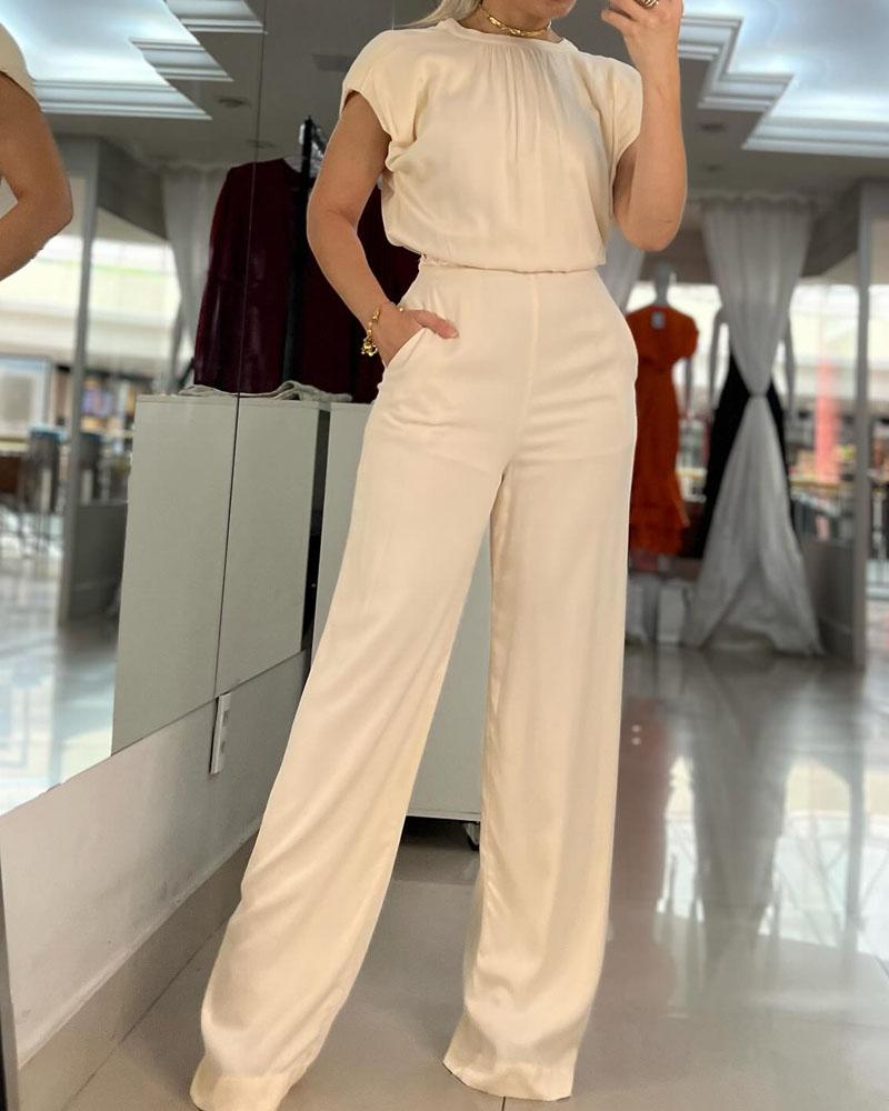 Chique Slim Fit Jumpsuit - Elegant - 100% Polyester - Perfect voor Feestelijke Gelegenheden - Jumpsuits