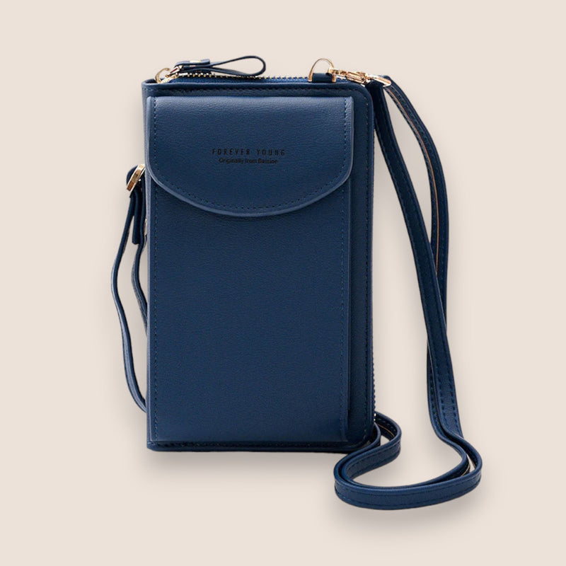 Clutch Tas - Forever Young - Elegant - Hoogwaardige Materialen - Perfect voor Dagelijks Gebruik - Marineblauw - Tassen