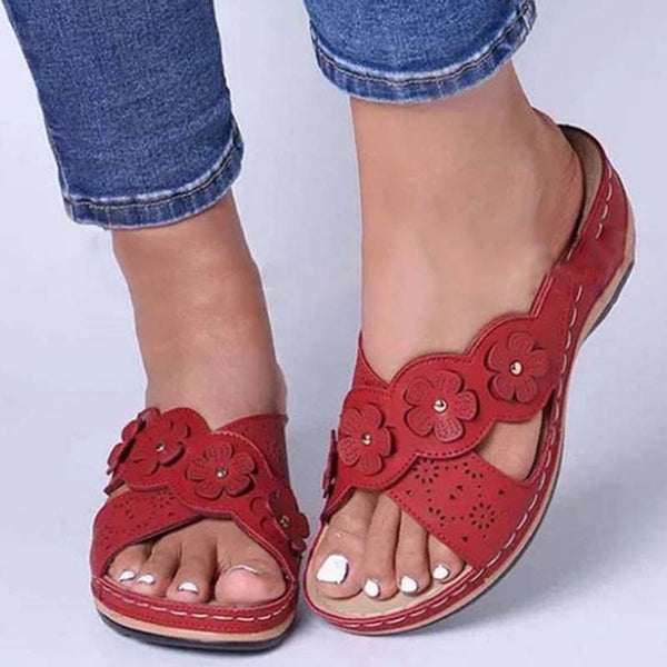 ComfortWalk Sandalen - Eco-Vriendelijk - Zacht Rubber Antislip - Perfect voor Lange Wandelingen - Rood / 35 - Comfort