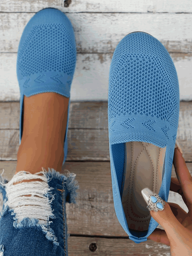 Diepe Mondschoenen - Casual - Ademend Antislip Effen - Geschikt voor Alle Seizoenen - Blauw / 36 - Casual Shoes