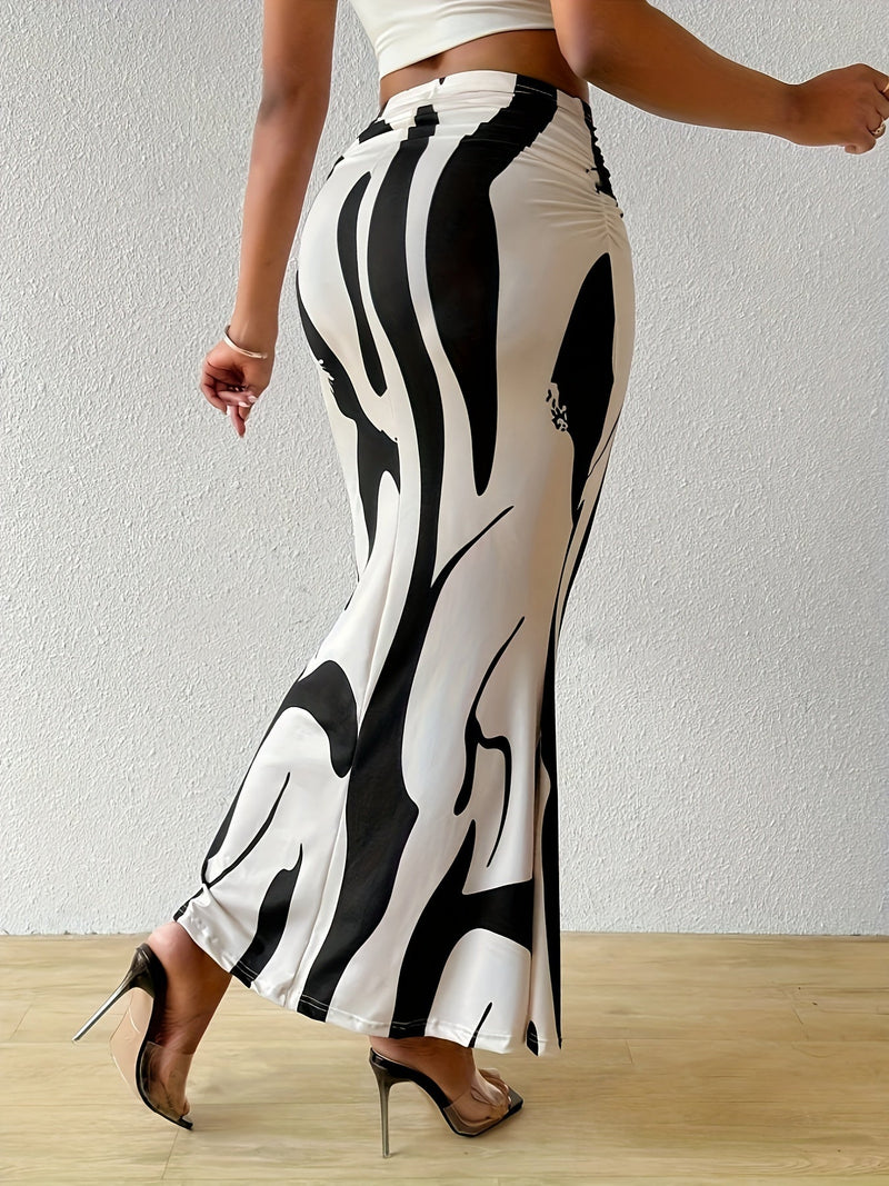 Fit & Flare Rok - Abstracte Print - Lichtgewicht Ademend - Perfect voor Lente en Zomer - Dresses