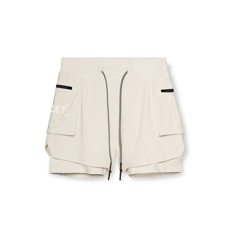 Heren Sport Shorts - James Collectie - Ademend Hoogwaardige Stof Uniek Ontwerp - Perfect voor de Zomer - Licht bruin A