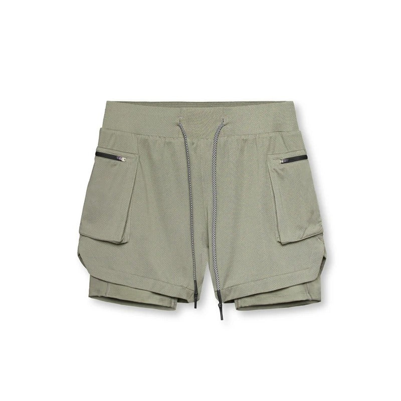 Heren Sport Shorts - James Collectie - Ademend Hoogwaardige Stof Uniek Ontwerp - Perfect voor de Zomer - Groen B / 46