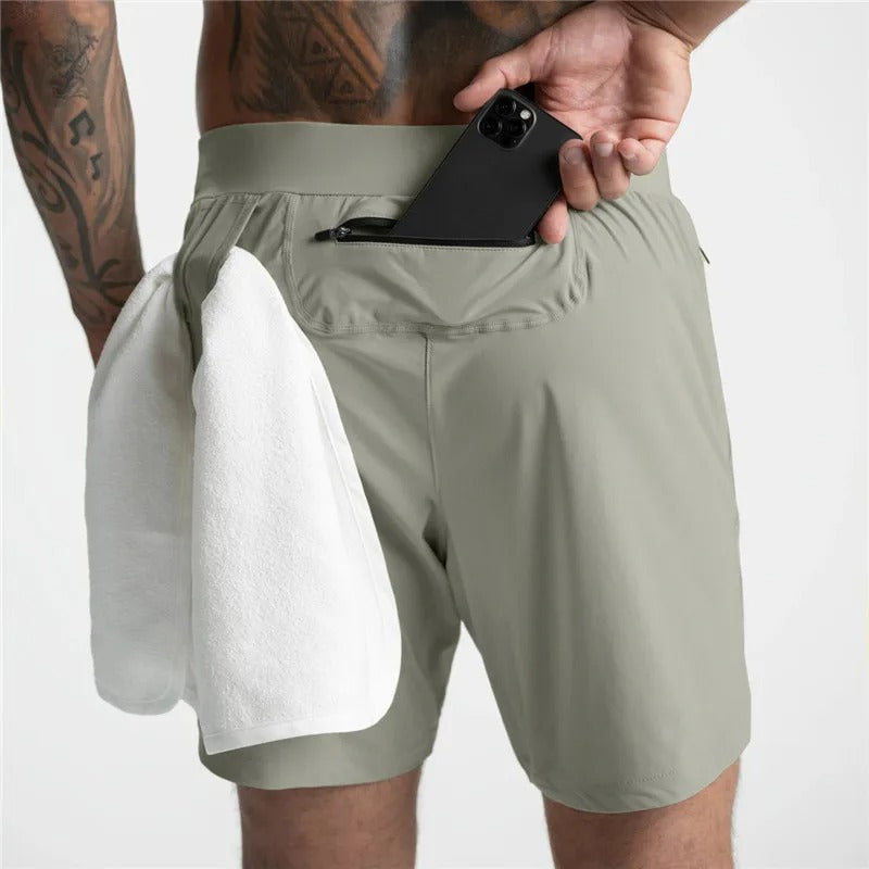 Heren Sport Shorts - Sportief - Ademend en Comfortabel - Ideaal voor de Zomer - Licht groen / 46 - Men’s Sports Shorts