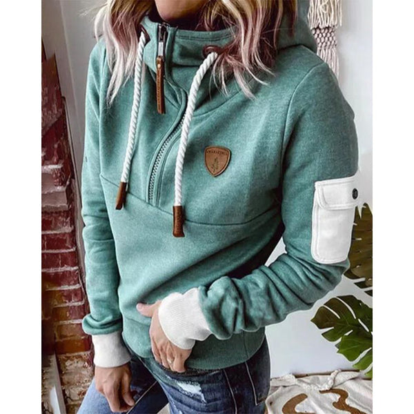 Hoodie - Casual - Effen kleur - Elestaan Polyestervezel - Ideaal voor Lente Herfst Winter - GROEN / S - Hoodies