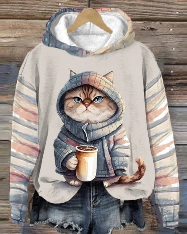 Hoodie - Eenvoudig - Dierenpatroon 95% Polyester 5% Spandex - Ideaal voor Herfst en Winter - Hoodies