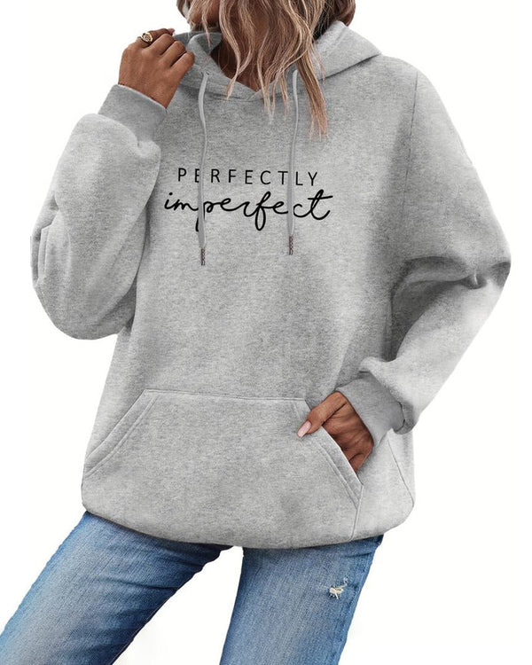 Hoodie - Eenvoudig - Katoenmix met Zak en Trekkoord - Perfect voor Lente en Herfst - Grijs / S - Hoodies