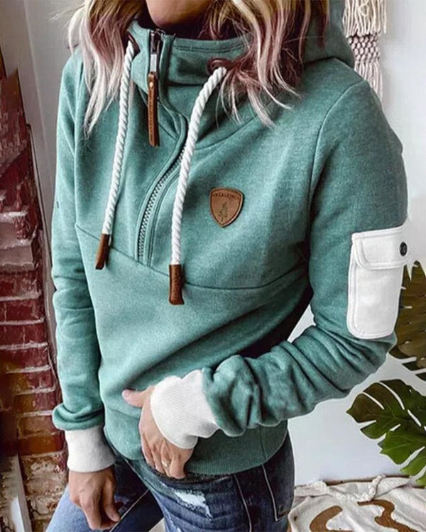 Hoodie met Capuchon - Informeel - Spandex Polyester - Perfect voor Lente Herfst Winter - Groen / S - Hoodies