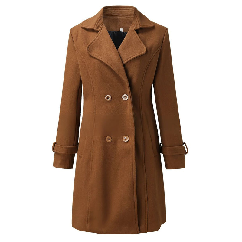 ISABELLA - elegante lange jas met omgeslagen kraag - Women Winter Coats & Jackets