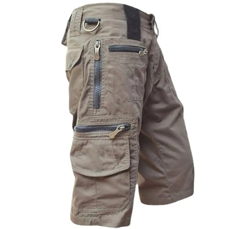 James | Militaire stijl cargo met rits heren driekwart broek - Licht bruin / 46