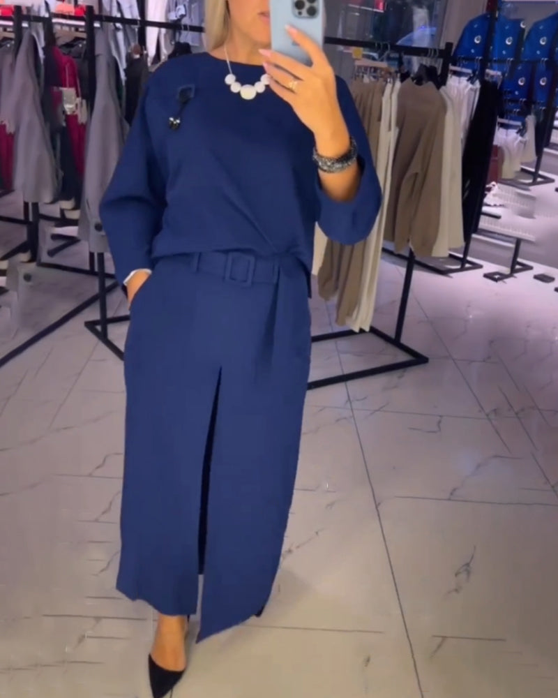 Jumpsuit Dames - Eenvoudig - Katoenmix - Ideaal voor Herfst en Winter - Blauw / S - Dames Jumpsuits