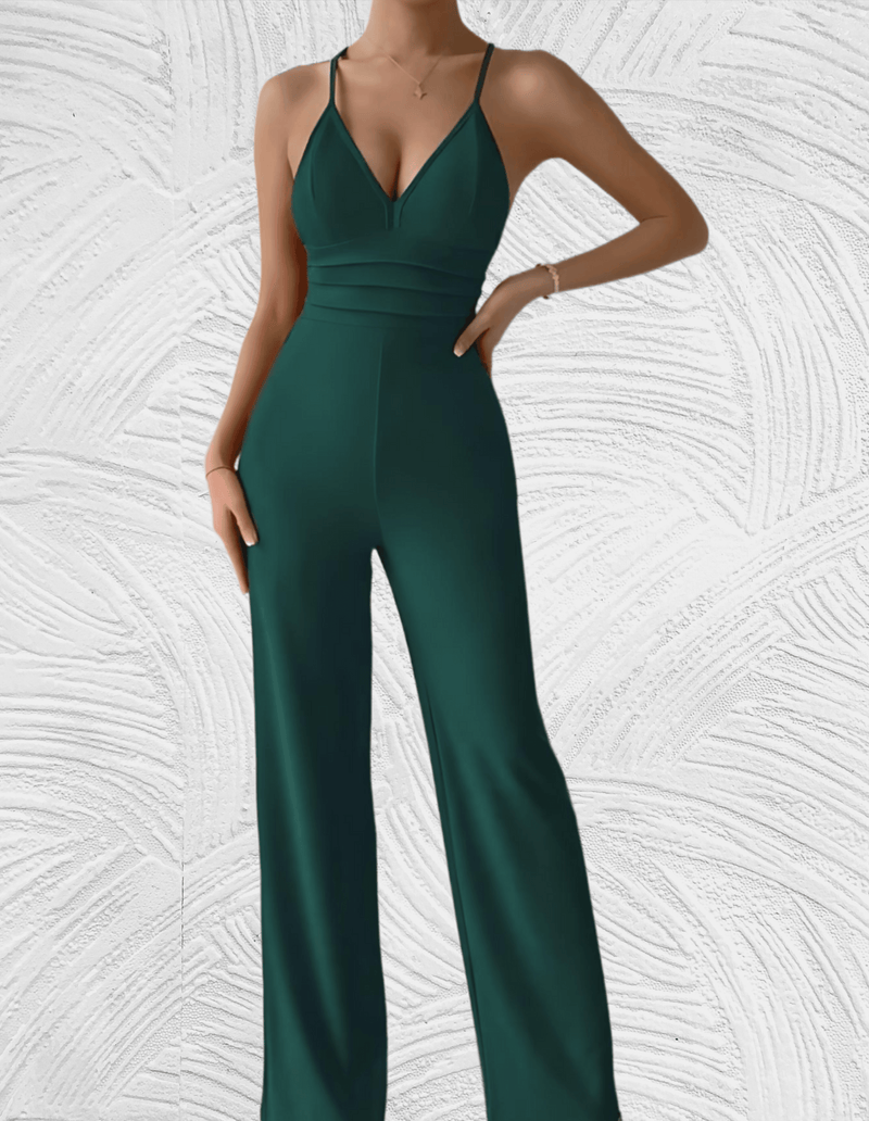 Jumpsuit Dames - Elizah - Stijlvol Ontwerp - Duurzaam - Perfect voor Elke Gelegenheid - XS / Donker groen - Dames