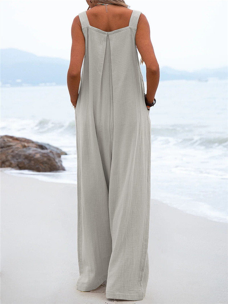 Jumpsuit - Ruimvallend - Linnen - Casual Elegant voor Warme Dagen - Jumpsuits