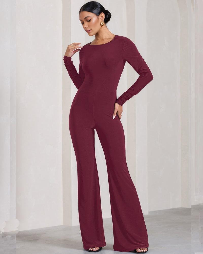 Jumpsuit - Slim Fit - 100% Polyester - Perfect voor Feestelijke Gelegenheden - Jumpsuits