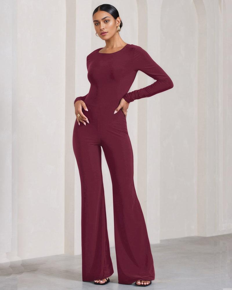 Jumpsuit - Slim Fit - 100% Polyester - Perfect voor Feestelijke Gelegenheden - Jumpsuits