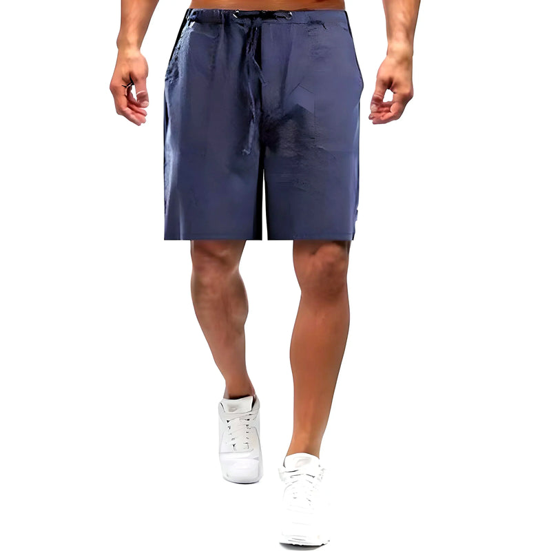 Linnen Shorts - Casual - Ademend - Perfect voor Zomeractiviteiten - Blauw / 46 - Linen Shorts