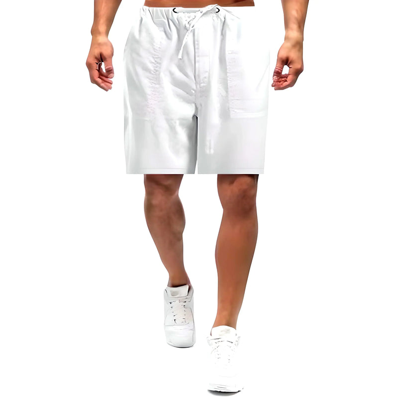 Linnen Shorts - Casual - Ademend - Perfect voor Zomeractiviteiten - Wit / 46 - Linen Shorts