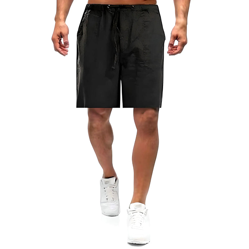 Linnen Shorts - Casual - Ademend - Perfect voor Zomeractiviteiten - Zwart / 46 - Linen Shorts