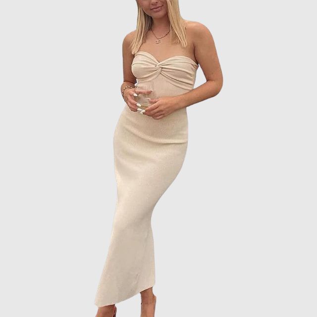 Maxi-jurk - Juliette - Strapless - Sweetheart Halslijn - Zwart - 100% Katoen - Perfect voor Feestelijke Gelegenheden