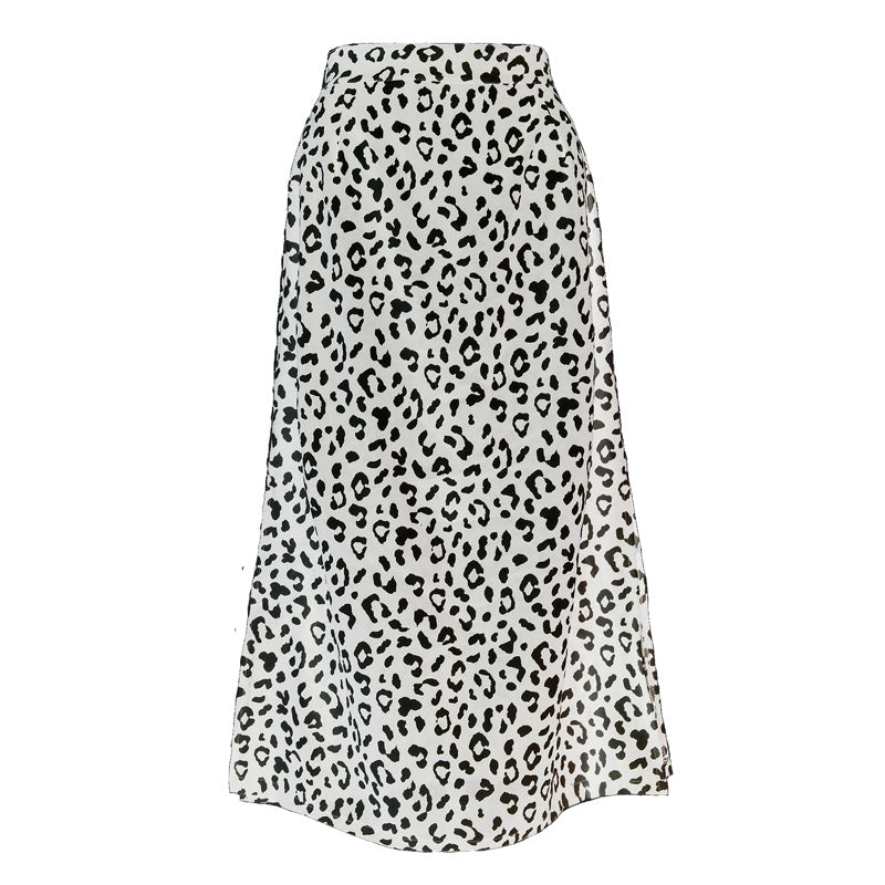 Maxi Rok - Dierenprint - Luchtig Stof met Split - Perfect voor Zomerse Dagen - Wit / S - Dresses / Skirts