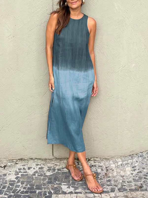 Ombre Jurk - Casual - Tie-Dye - Perfect voor Zomerdagen - Blauw / XS - Dresses