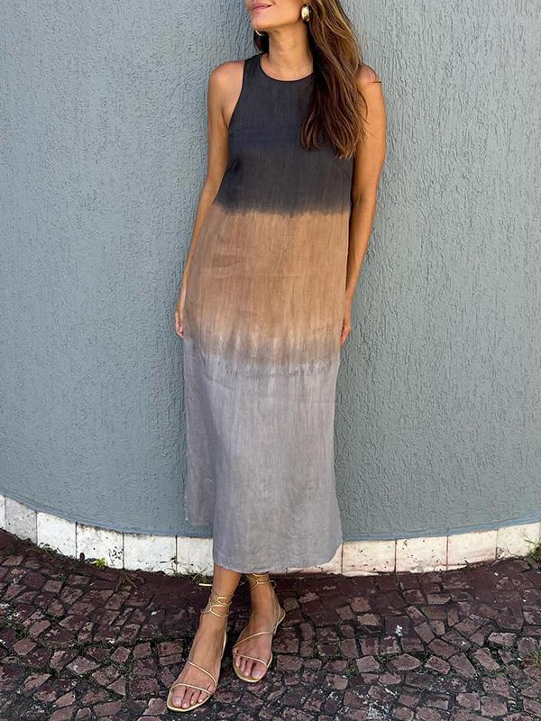 Ombre Jurk - Casual - Tie-Dye - Perfect voor Zomerdagen - Grijs / XS - Dresses