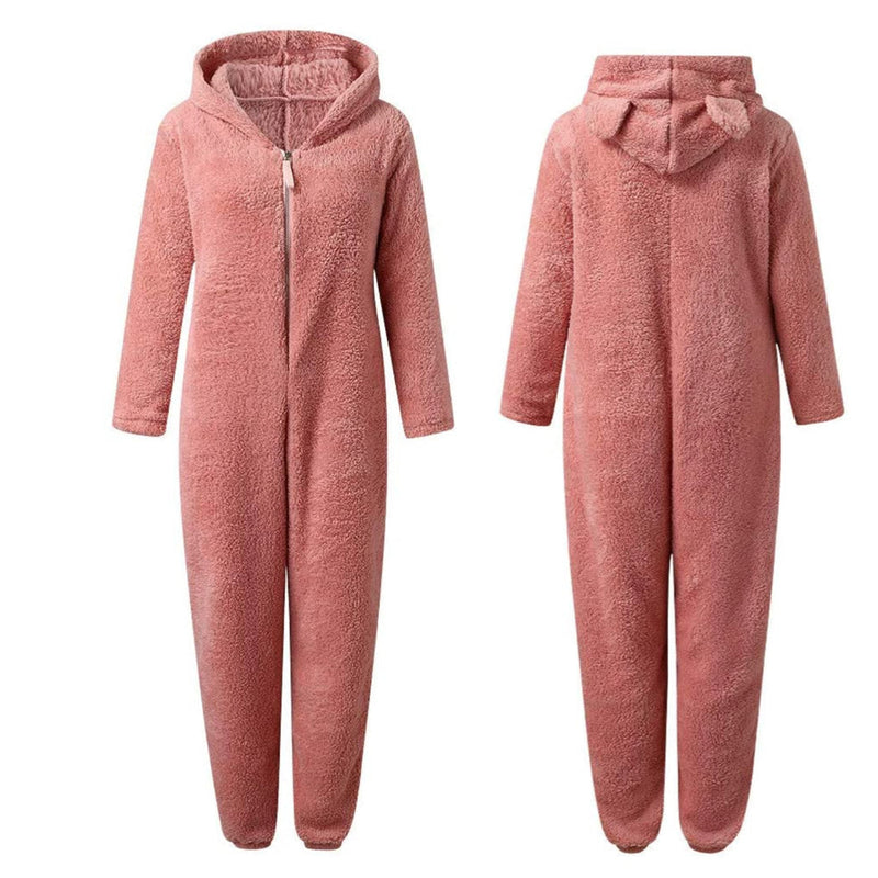 Lola Superzachte Fleece Onesie met Berenoortjes om Comfortabel, Cute en Stijlvol te Bankhangen