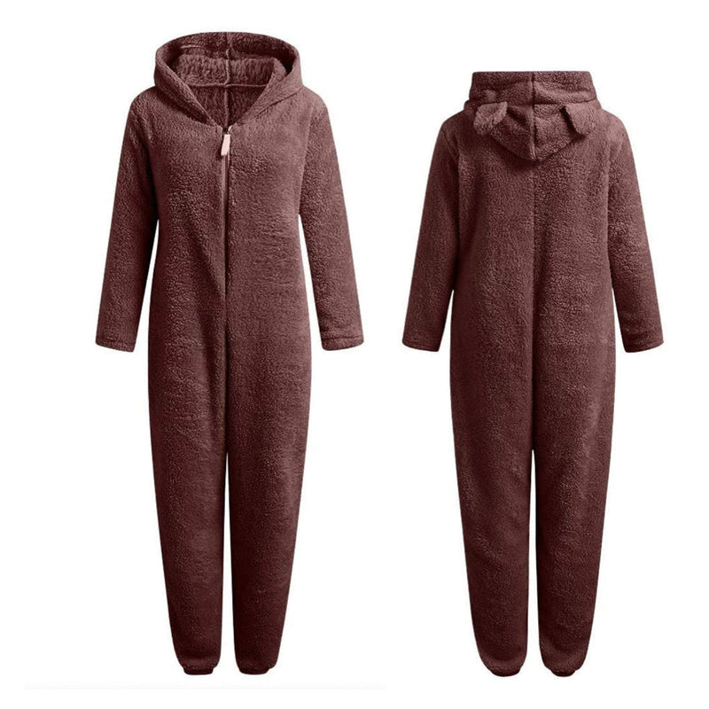 Lola Superzachte Fleece Onesie met Berenoortjes om Comfortabel, Cute en Stijlvol te Bankhangen