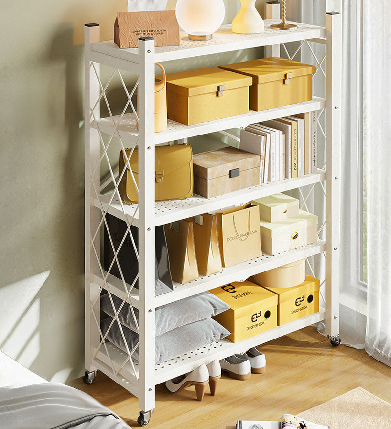 Opvouwbaar Opslagrek - Modern Design - Zwart - Robuust voor Elk Seizoen - Storage & Organization