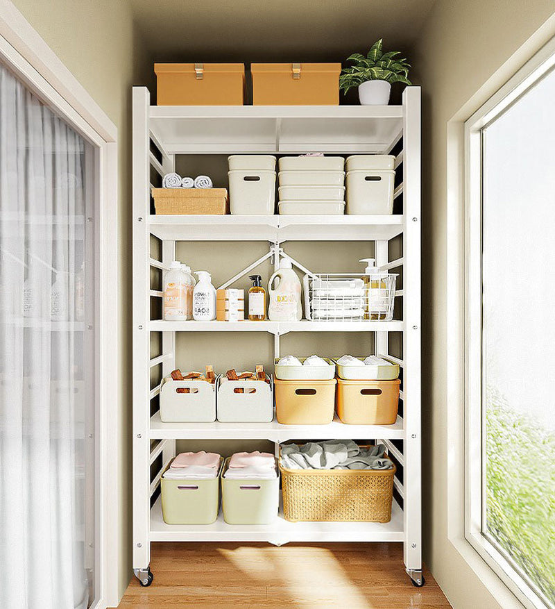 Opvouwbaar Opslagrek - Modern Design - Zwart - Robuust voor Elk Seizoen - Storage & Organization