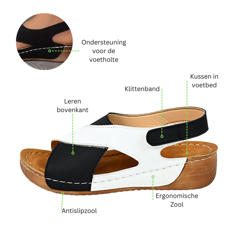 Orthopedische Sandalen - Bella Comfort - Antislip PU-zool Schokabsorberend en Flexibel - Ideaal voor Lange Wandelingen