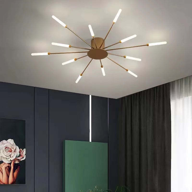 Plafondverlichting - Modern - Metaal LED inbegrepen - Geschikt voor Woonkamer - Goud / 16 diffuse gloeilampen