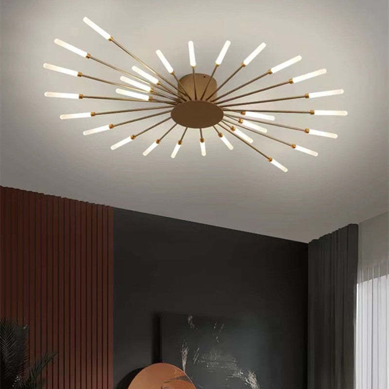 Plafondverlichting - Modern - Metaal LED inbegrepen - Geschikt voor Woonkamer - Goud / 28 Peer spiraal / Neutraal wit