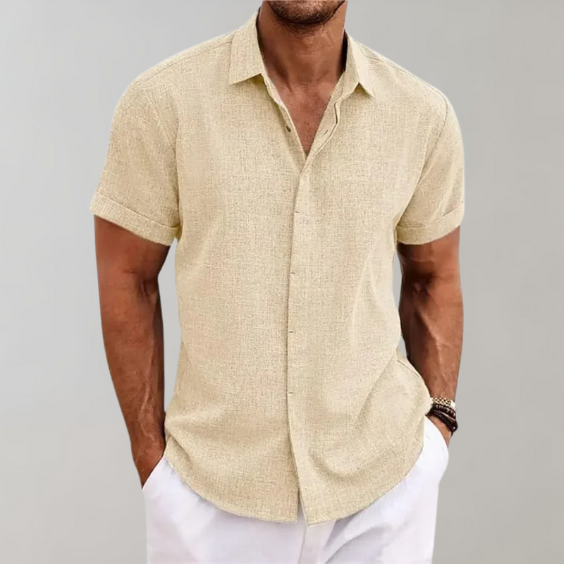 Poloshirt - Klassiek - Hoogwaardige Materialen - Ideaal voor Elke Gelegenheid - Beige / S - Heren Poloshirts