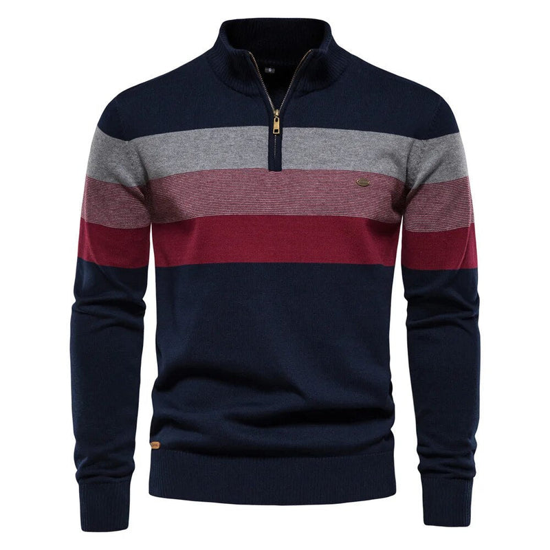 Pullover Heren - Franklin - Premium Garens - Ideaal voor Herfst en Winter - Blauw / S - Heren Truien