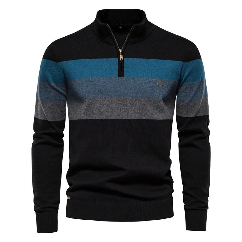 Pullover Heren - Franklin - Premium Garens - Ideaal voor Herfst en Winter - Zwart / S - Heren Truien